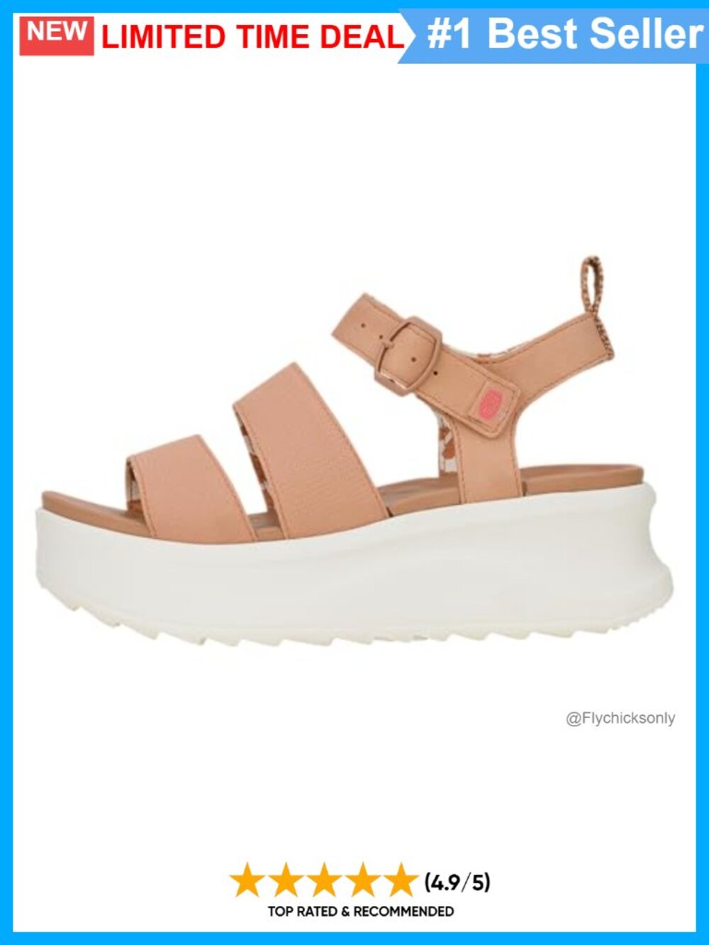Platform Buckle Sandal Adjustable Stretch Pull Tab Cushioned EVA Footbed